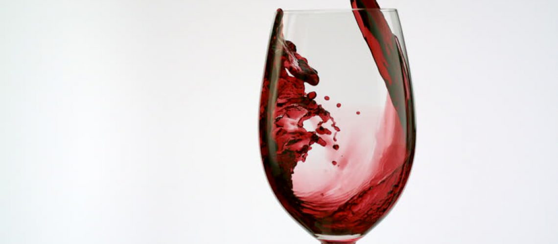 wine pouring into glass